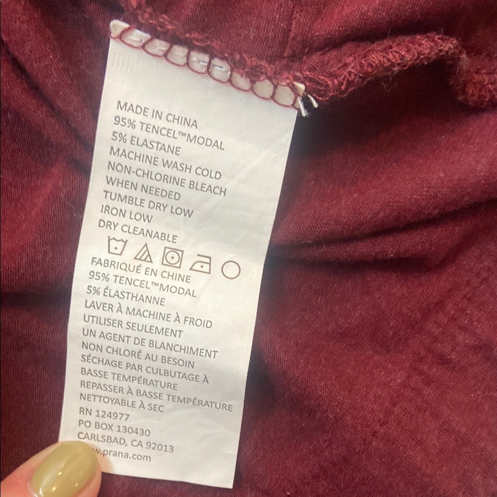 Prana Women's Burgundy Batwing Cardigan - Picture 5 of 5